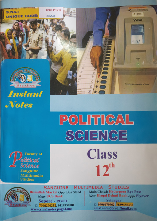 Instant Notes - Political Science Class 12th